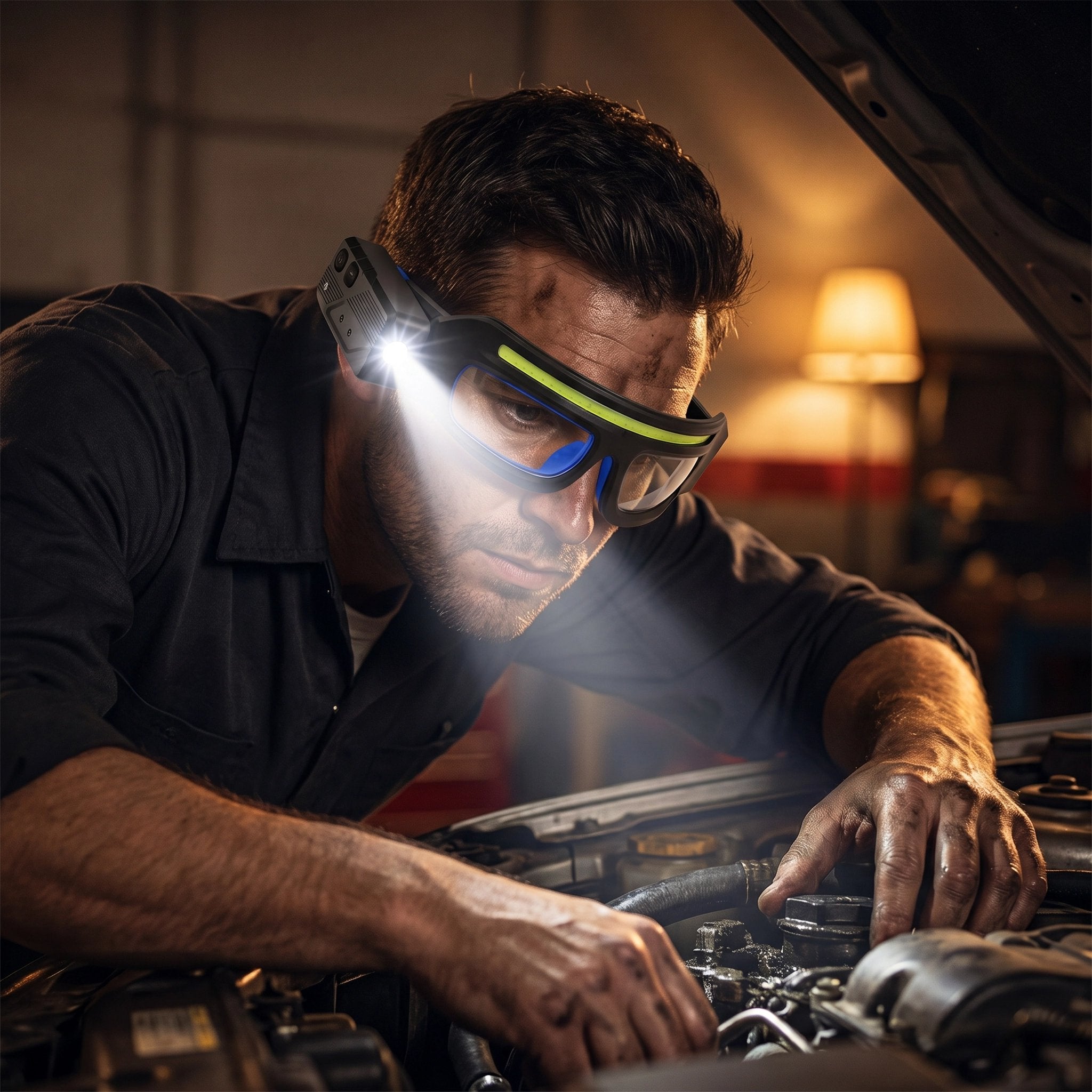 LED Glasses — Mechanic use